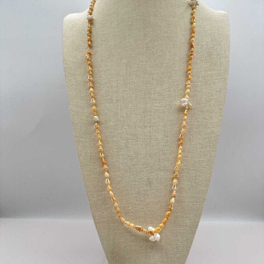 Vintage 90s Natural Puka Shell Beaded Necklace Women's Classic Jewelry